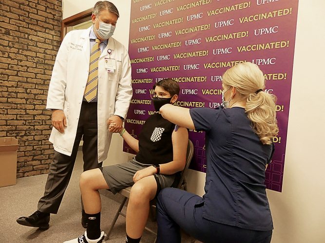 Children receive vaccine